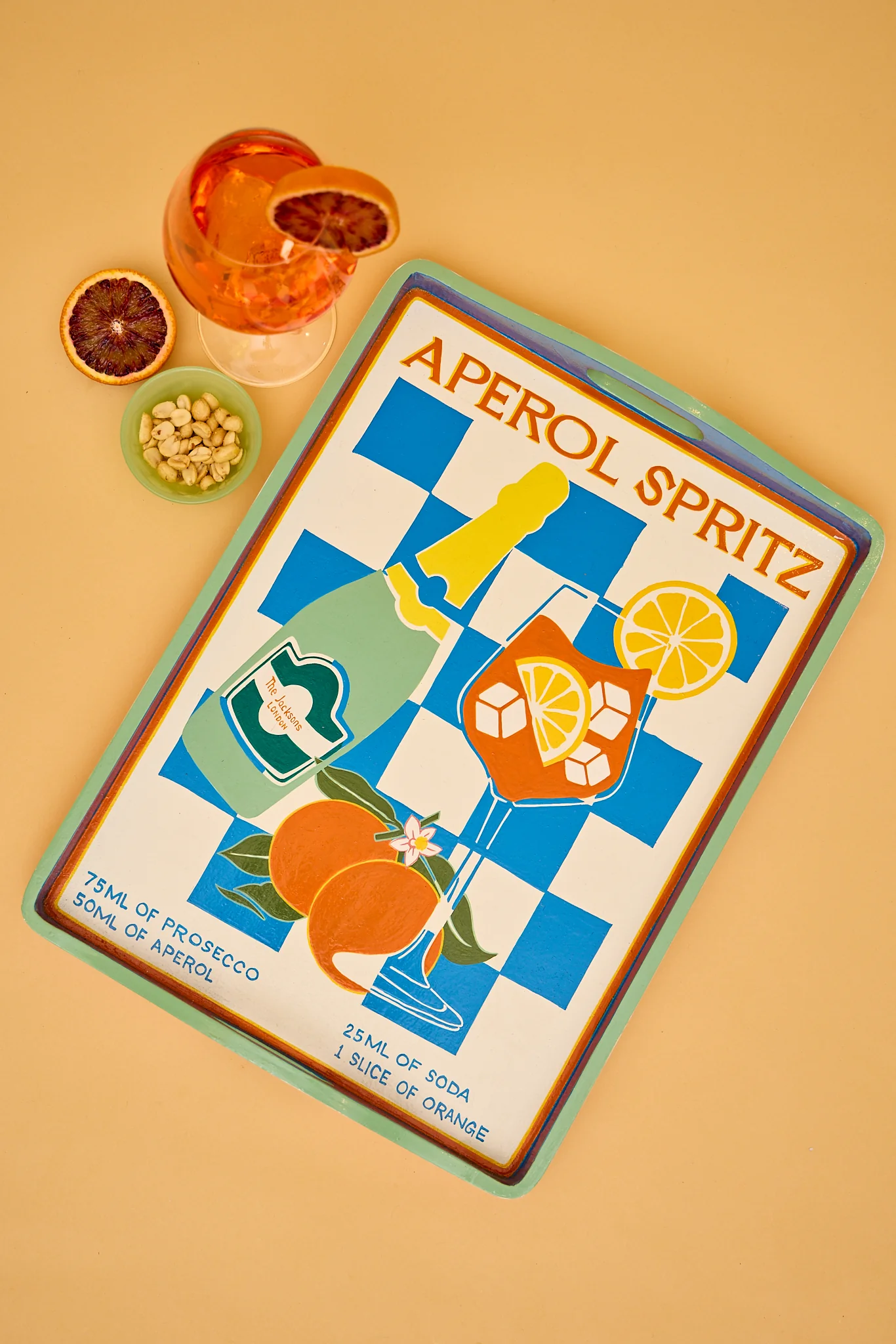Aperol Spritz Hand-painted Tray