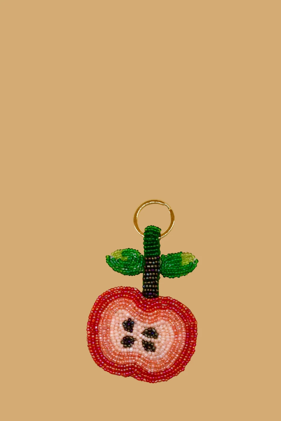 Apple Beaded Charm Keyring - Image 4