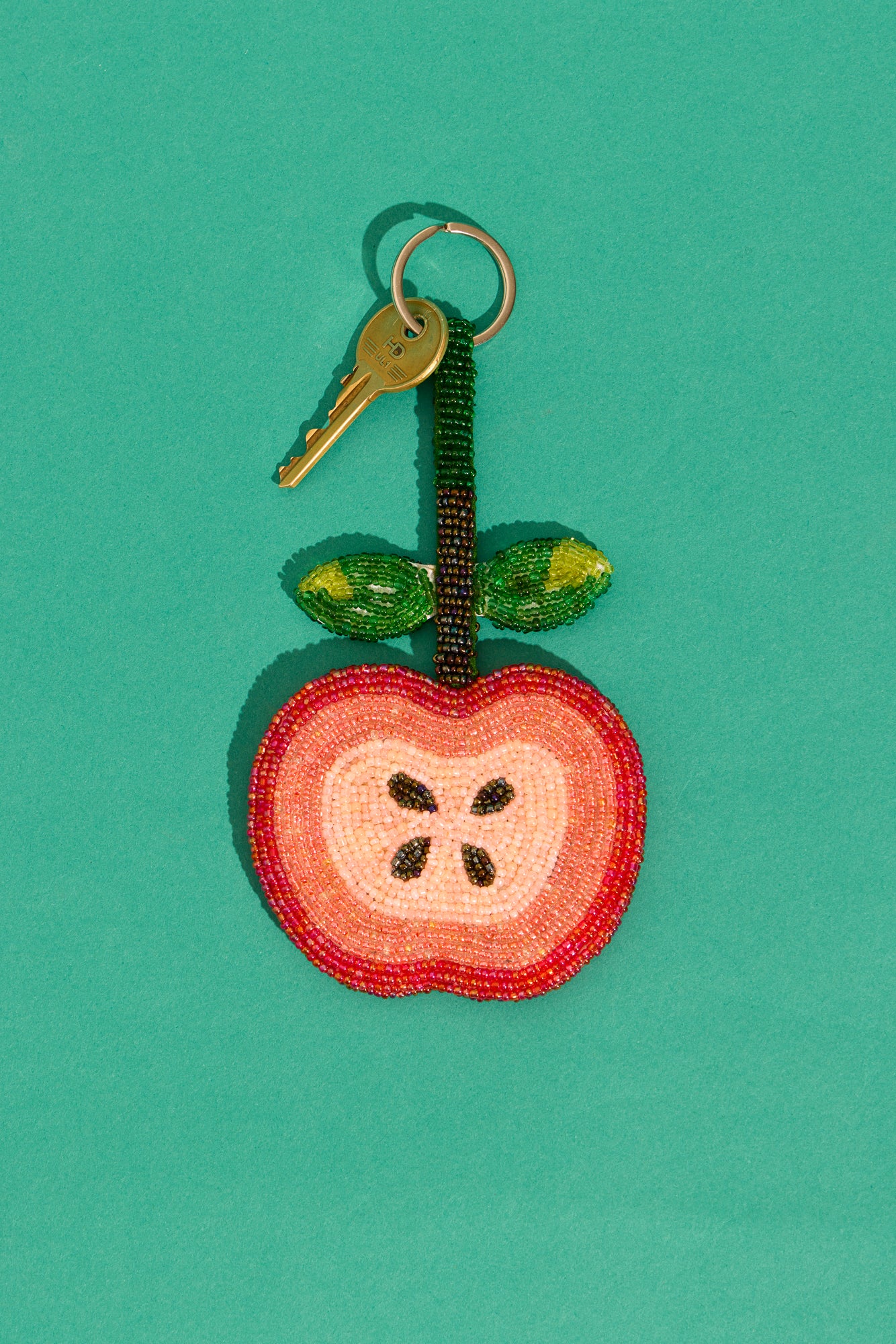 Apple Beaded Charm Keyring - Image 5