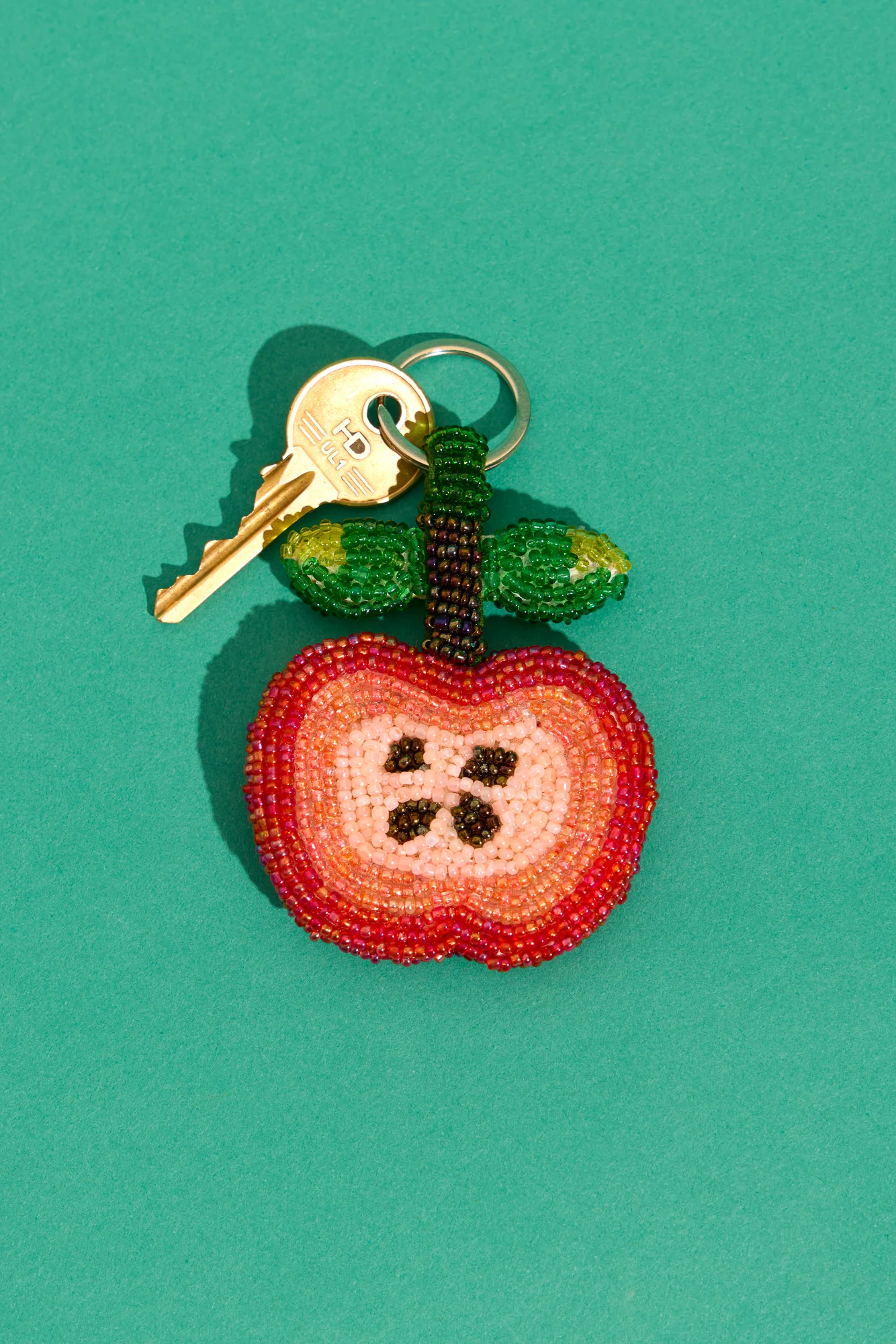 Apple Beaded Charm Keyring - Image 6