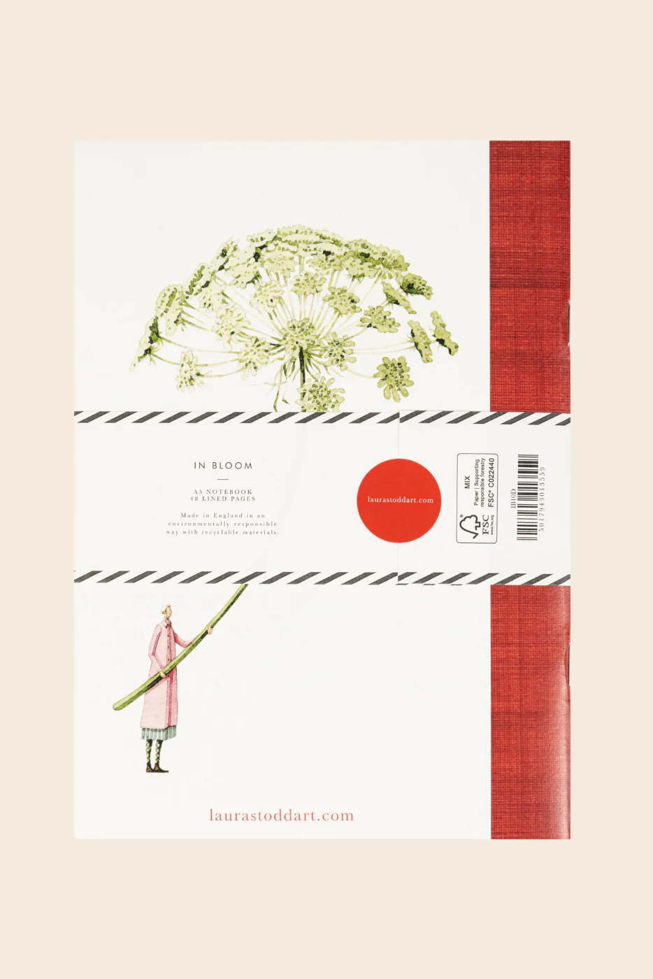 Astrantia and Ammi Flower A5 Notebook - Image 2