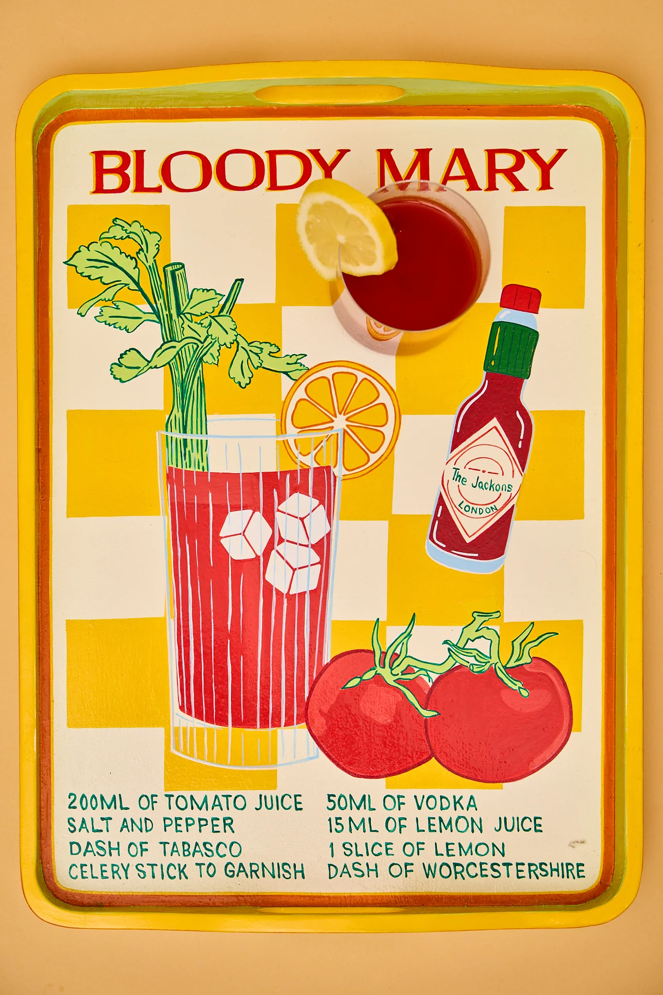 Bloody Mary Handpainted Tray - Image 2