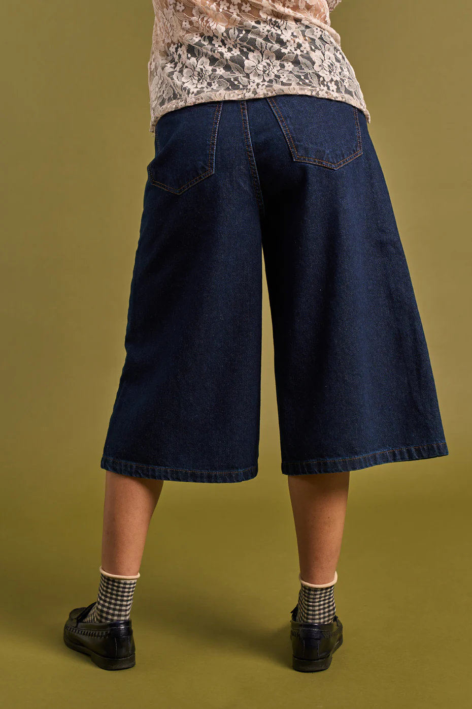 Denim Knee Shorts - Image 6