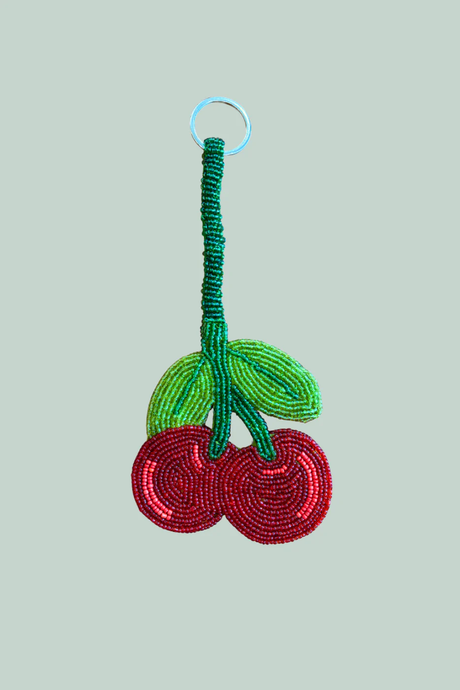 Cherry Beaded Keyring - Image 4