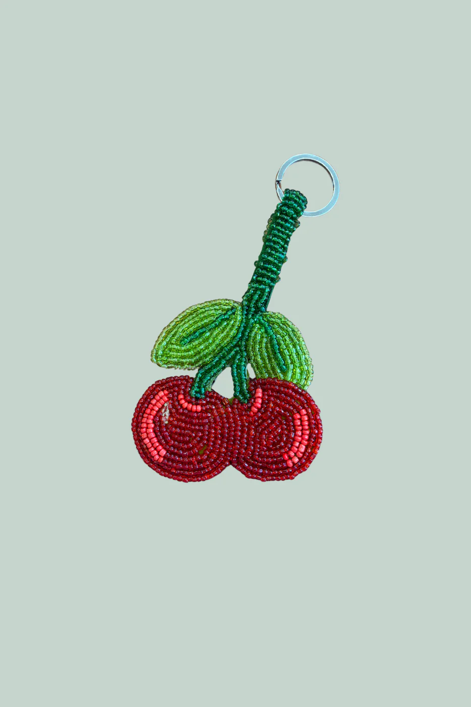 Cherry Beaded Keyring - Image 5
