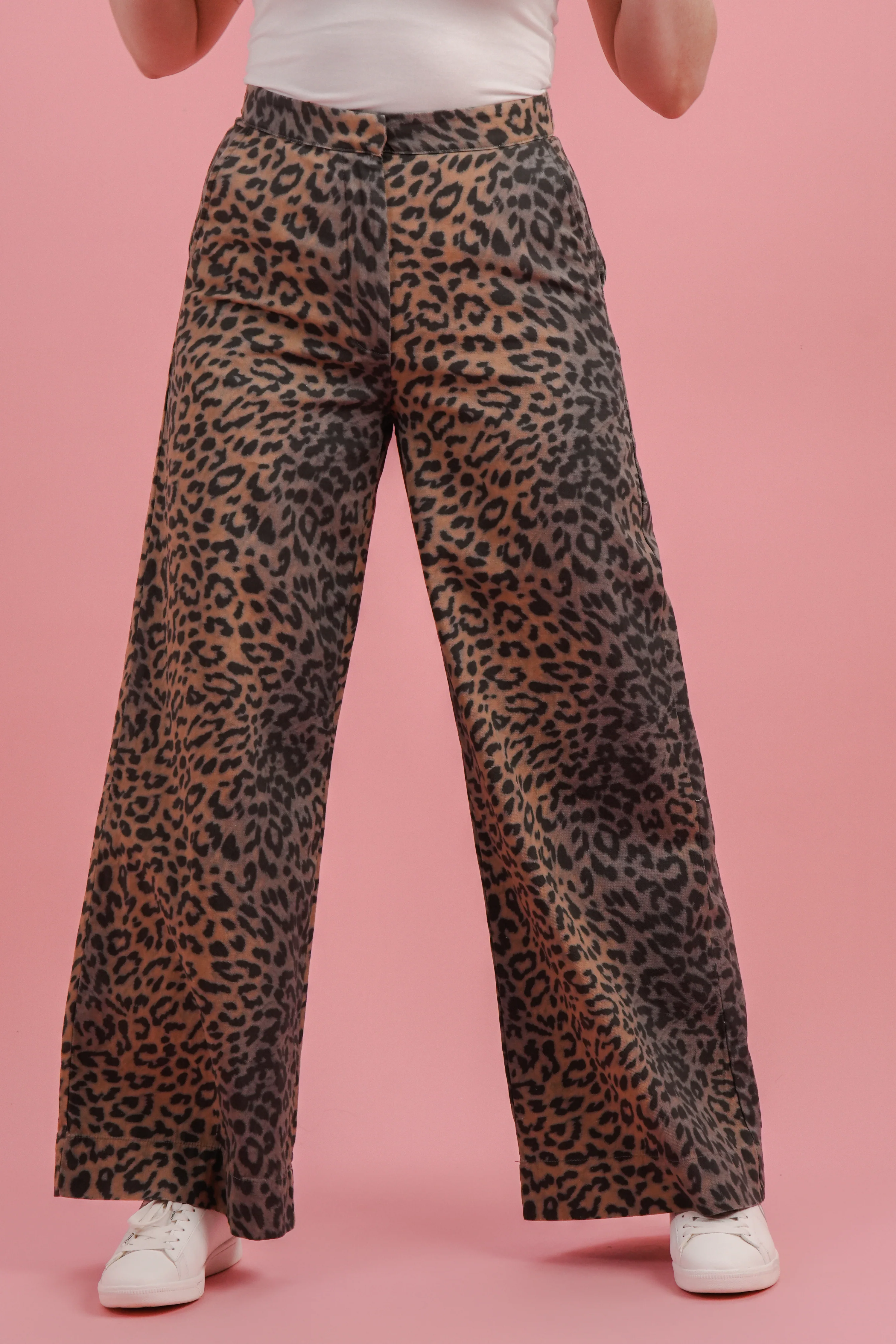Inja Leopard Wide Leg Trousers - Image 3