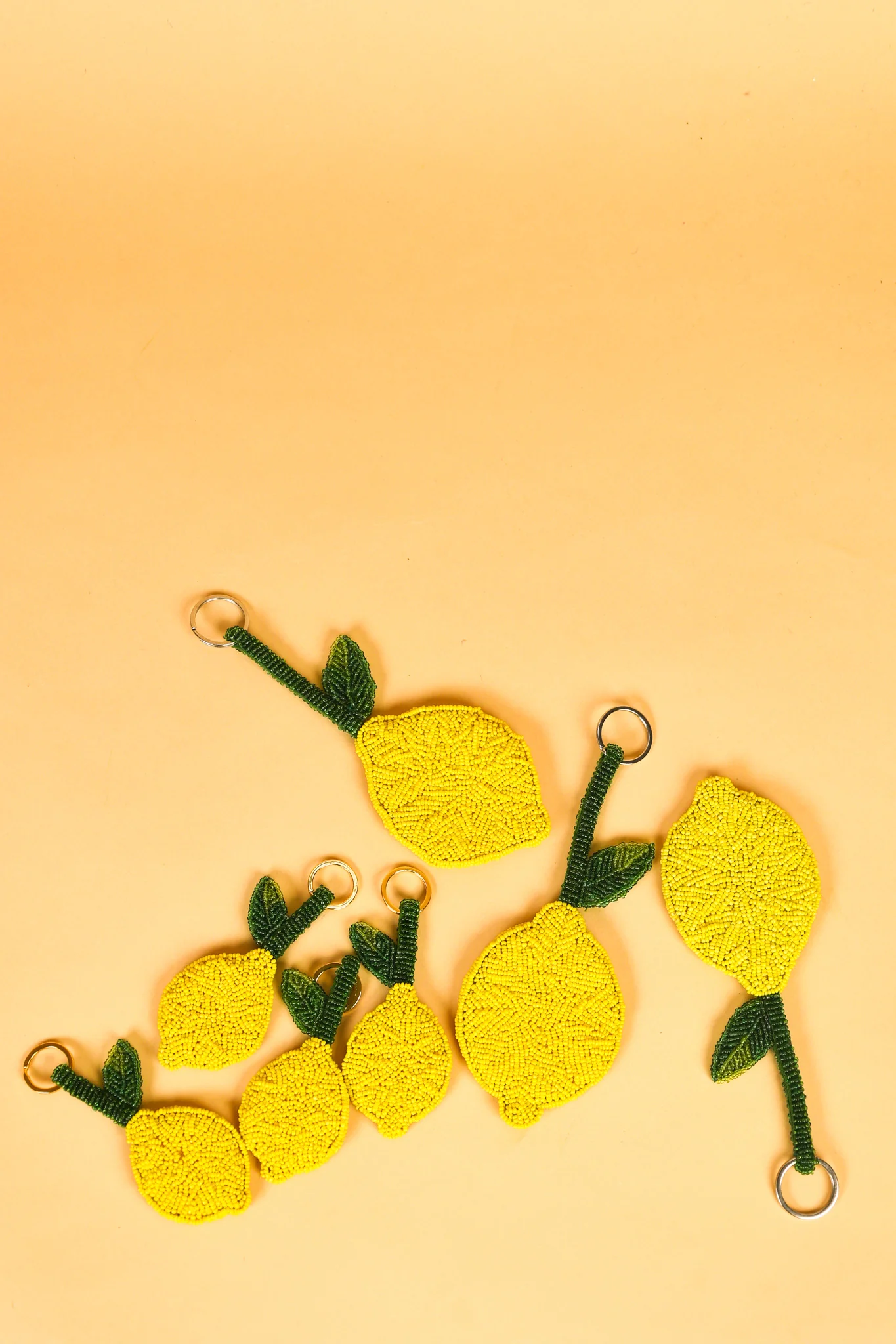 Lemon Beaded Charm Keyring - Image 3