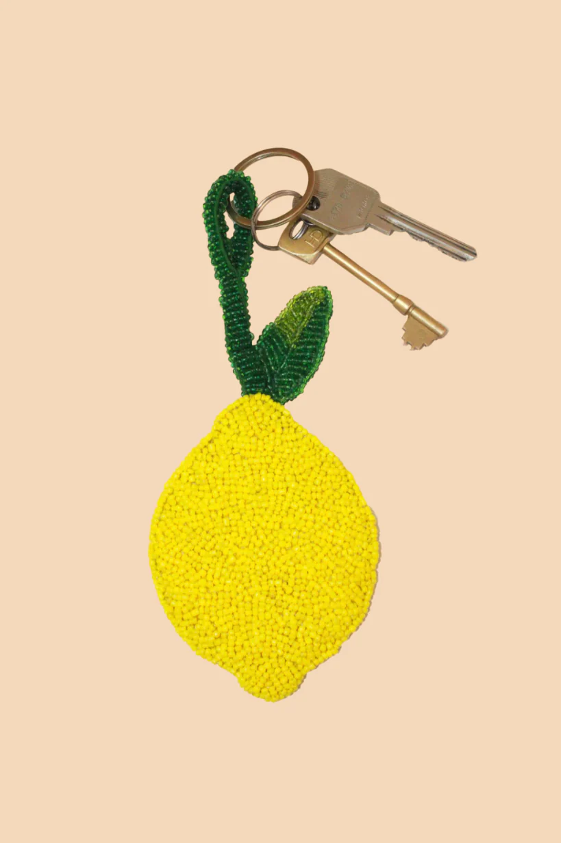 Lemon Beaded Charm Keyring - Image 7