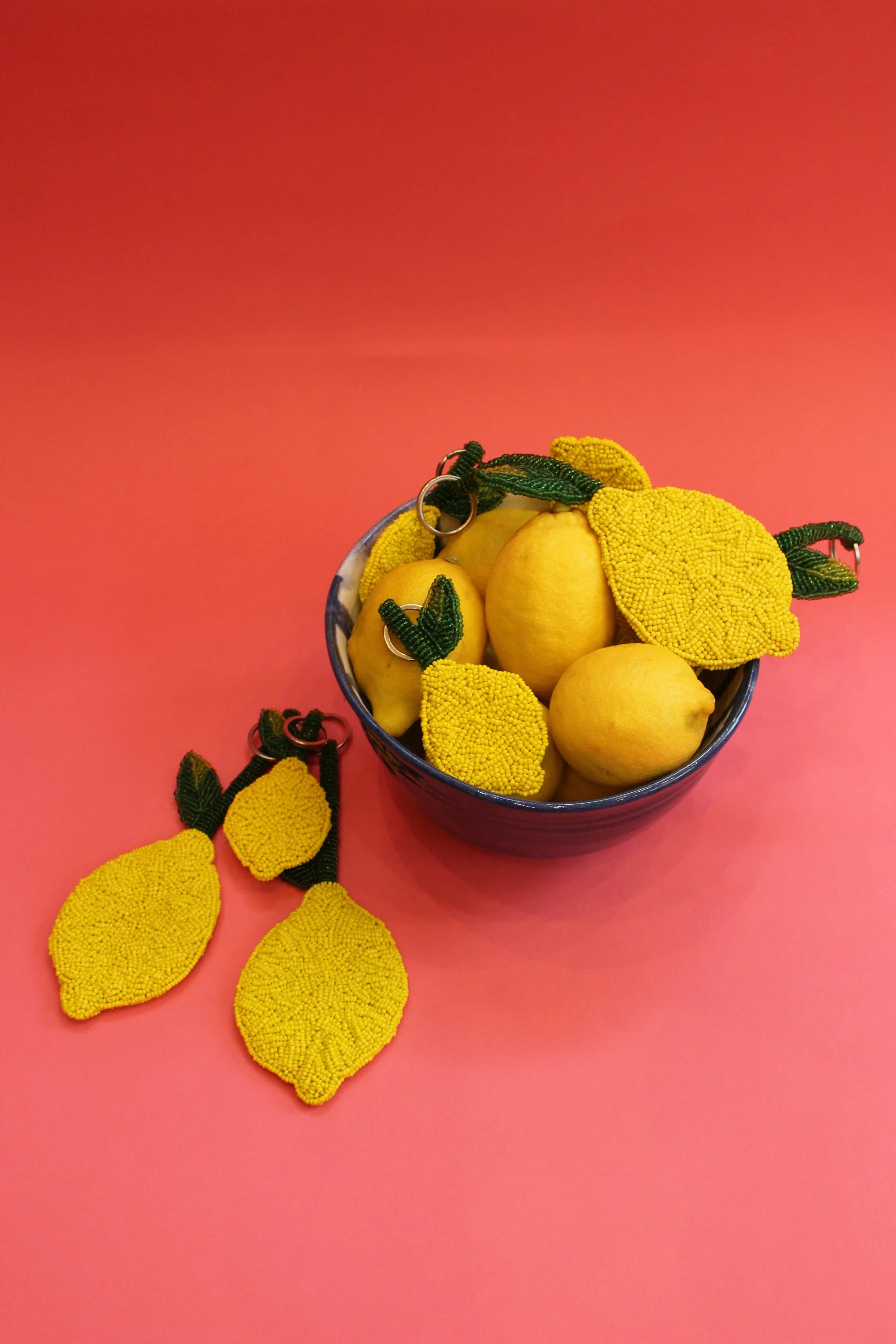 Lemon Beaded Charm Keyring - Image 8