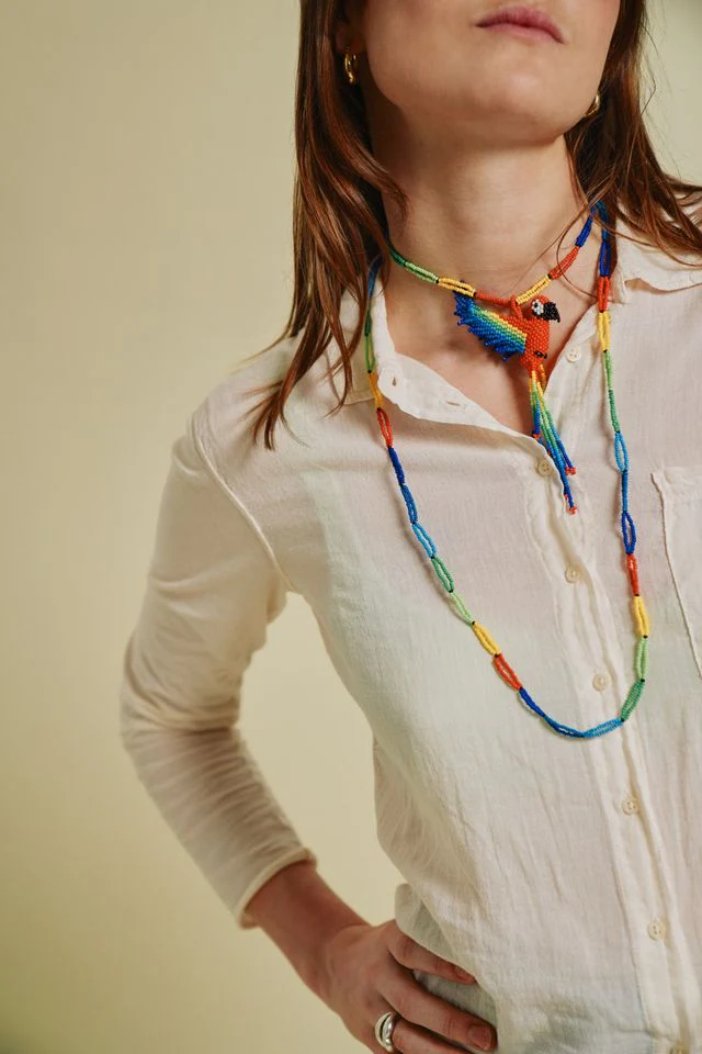 Parrot Beaded Pendent Necklace - Image 3