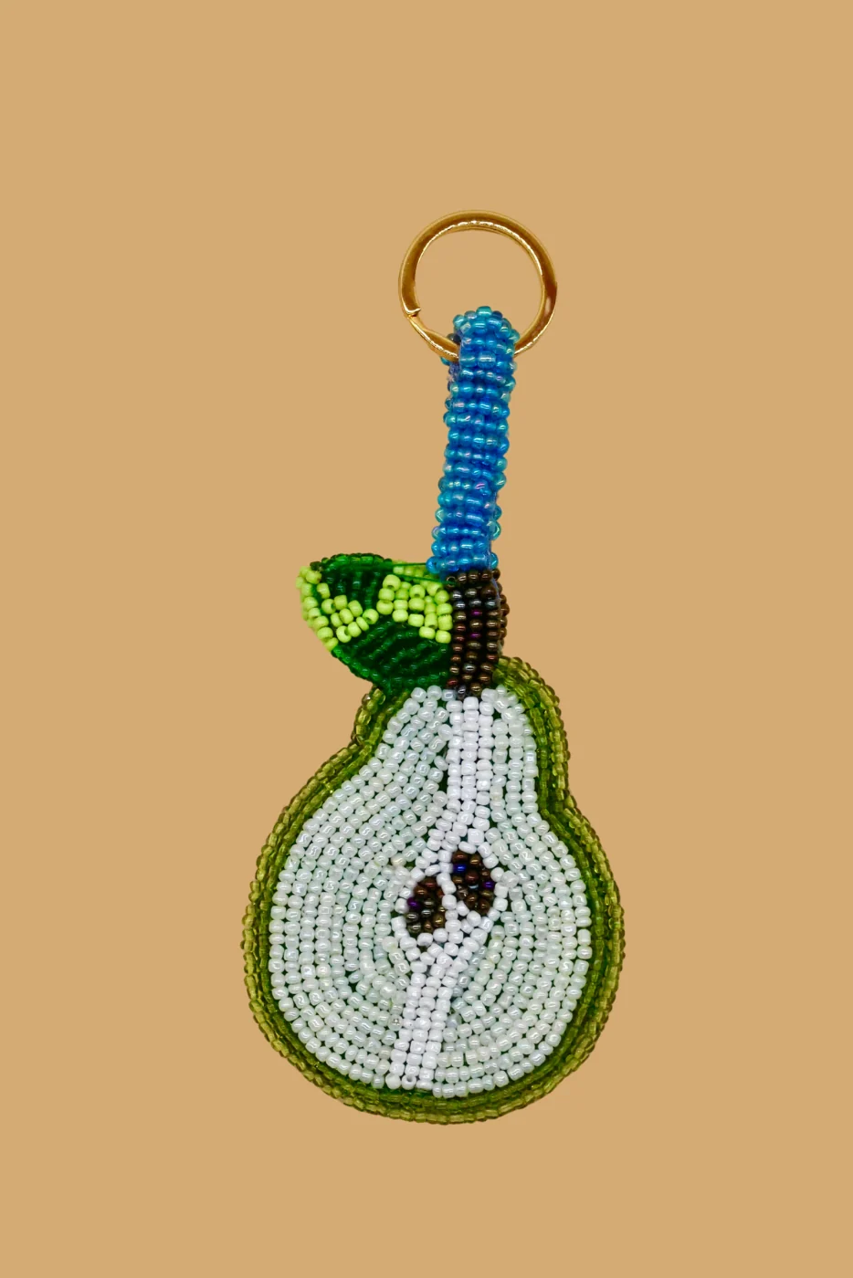 Pear Beaded Charm Keyring - Image 4