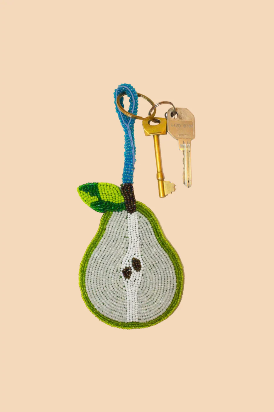 Pear Beaded Charm Keyring - Image 6