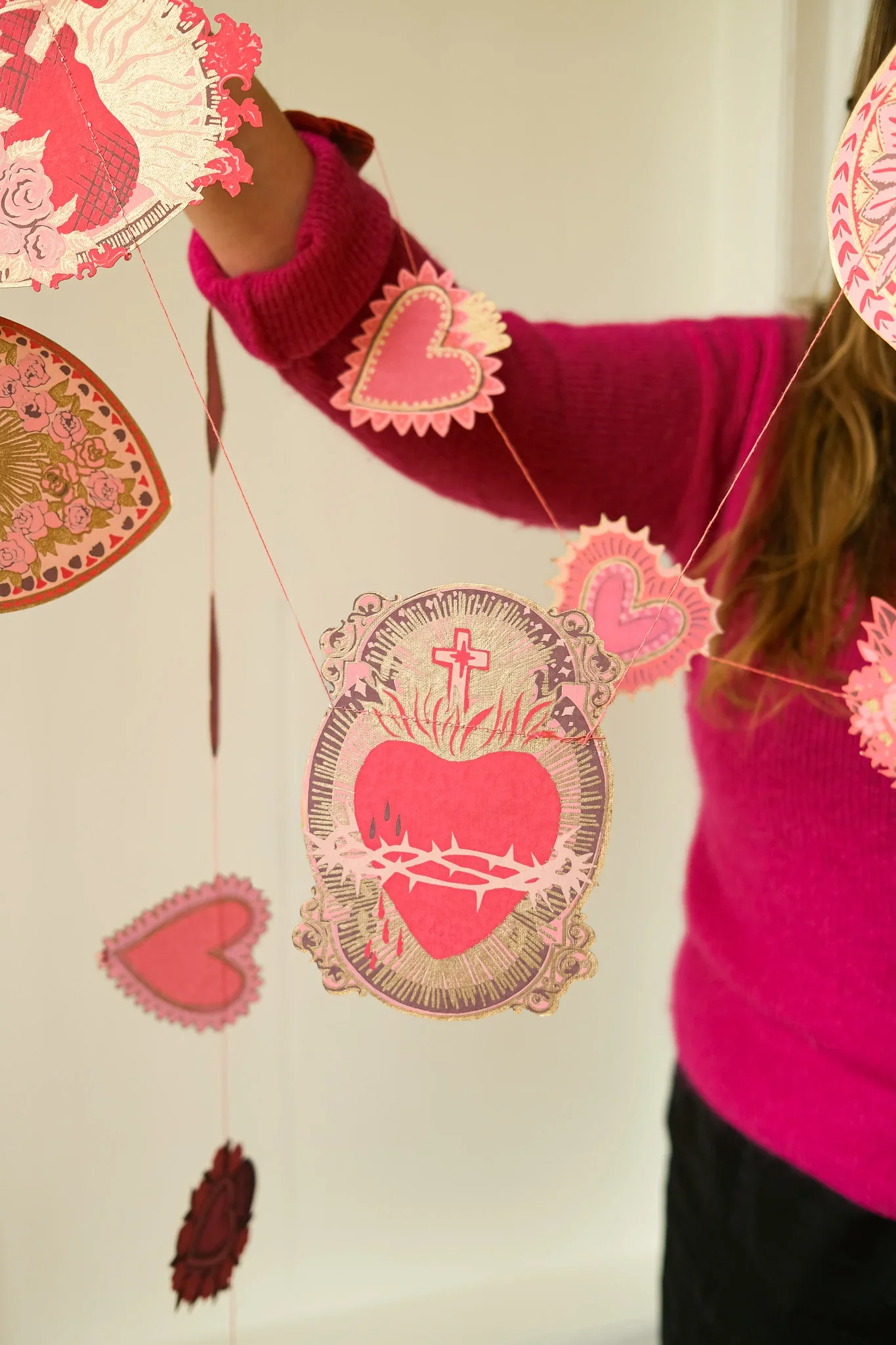 Hearts Sewn Garland - Image 3
