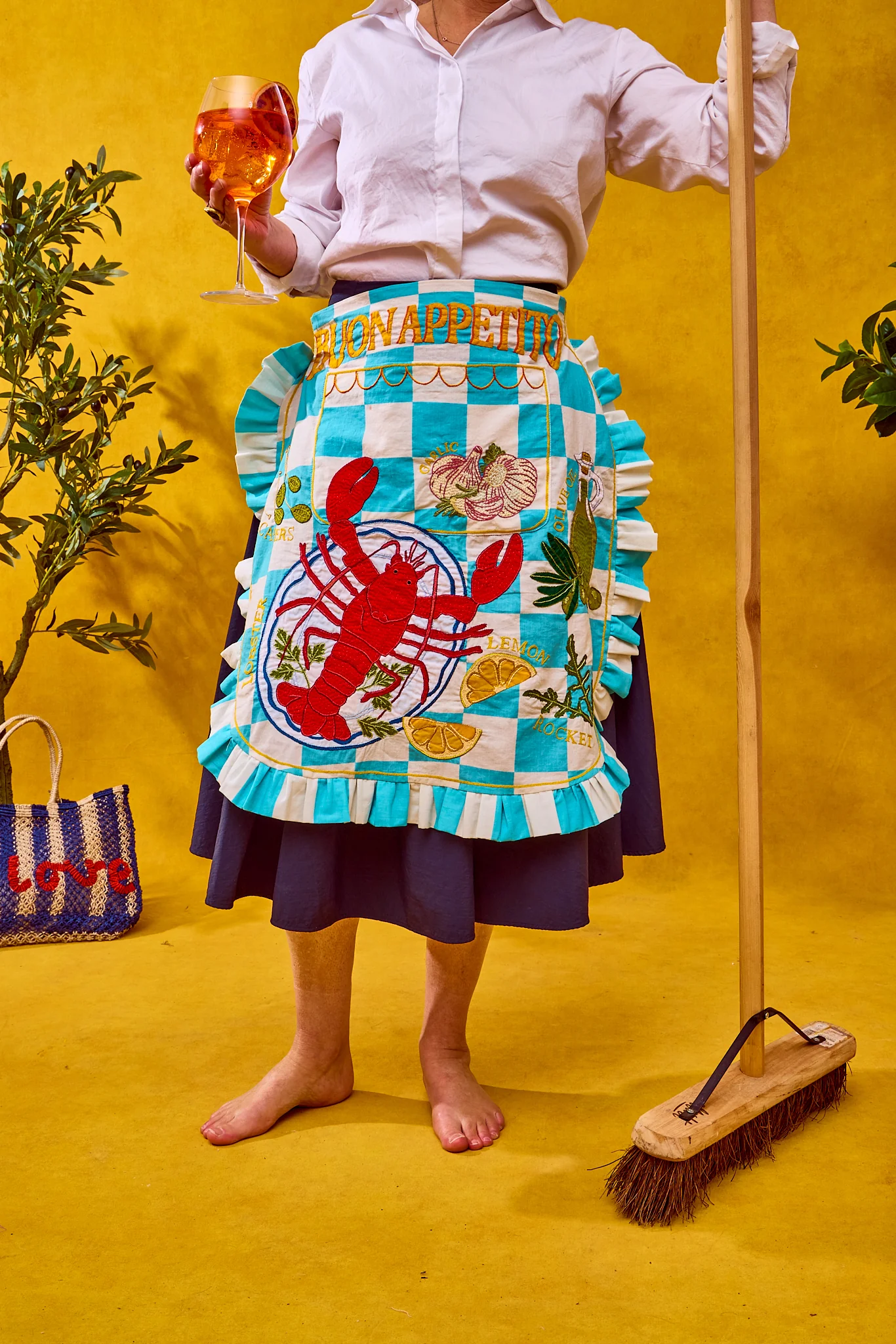 Sofia Hand-embroidered Apron - Image 5